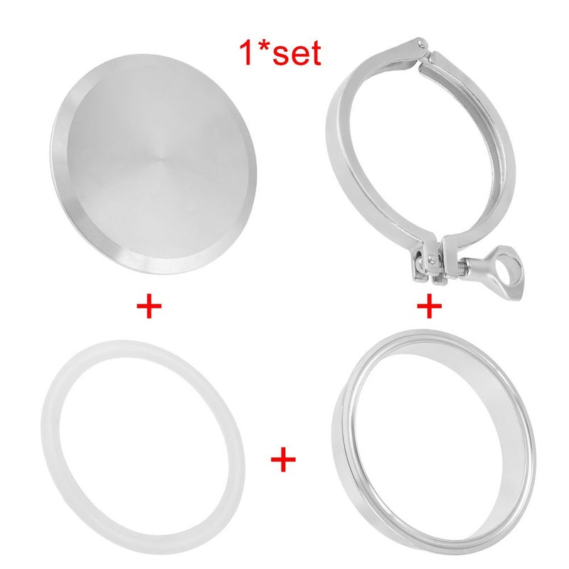 Jectse Stainless Steel Sanitary Pipe Fittings kitï¼Œwith Heavy Duty Tri Clamp,102mm 4" End,Weld Ferrule,silicone gasket - Image 3